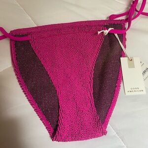 NWT Good American String Bikini Bottoms Pink Bathing suit